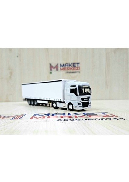 25 cm uzunlukta 1/64 ölçek Beyaz MAN TGX TIR MAKETİ (firma ismi yazılabilir) fiyatları