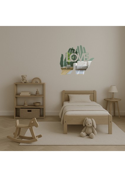 Eller Üzerinde Aşk Dekoratif Aynalı Tablo - SUAT2008-3197 fırsatları