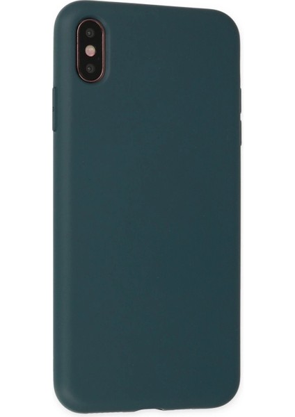 iPhone Xs Max Kılıf Nano Içi Kadife Silikon - Koyu Yeşil - SUAT4706-5478 modelleri
