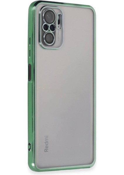 Xiaomi Redmi Note 10 Kılıf Lensli Silikon - Yeşil - SUAT9809-8317
