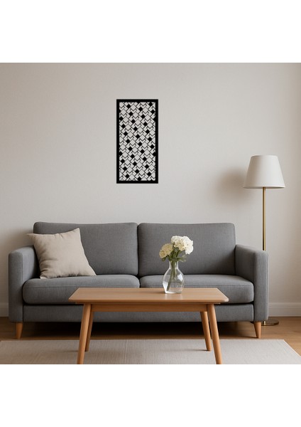 Geometrik ve Çiçek Desenli Duvar Paneli - SUAT8463-8653 fırsatları