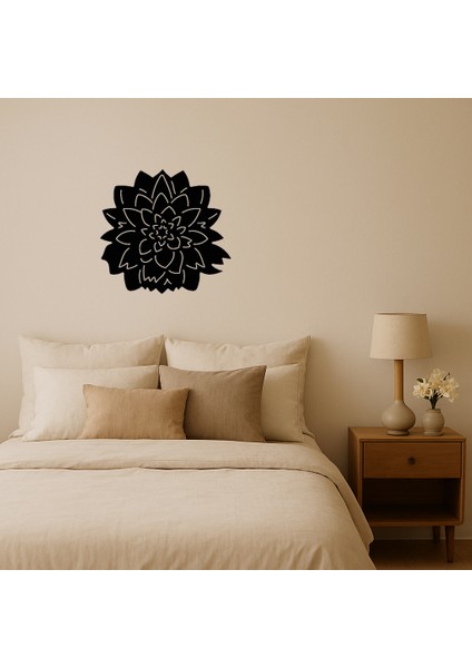 Estetik Dahlia Çiçeği Tasarımlı Mdf Dekor - SUAT7796-9179