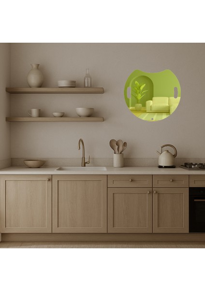 Romantik Çiçek Desenli Dekoratif Altın Aynalı Tablo - SUAT6234-9844 modelleri