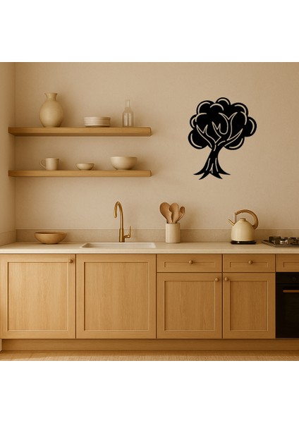 Yapraklı Ağaç Motifli Mdf Dekoratif Tablo - SUAT6928-7688 fiyatları