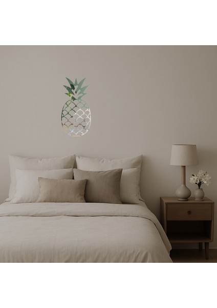 Tropikal Ananas Desenli Dekoratif Duvar Aynalı Tablosu - SUAT9688-9583 fiyatları