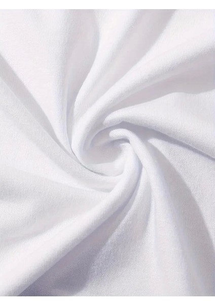 Baskılı Oversize Bisiklet Yaka T-Shirt - Beyaz fırsatları