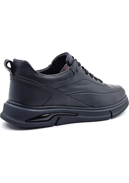 M22052 Hakiki Deri Yumuşak Taban Erkek Siyah Konfor Ayakkabı modelleri