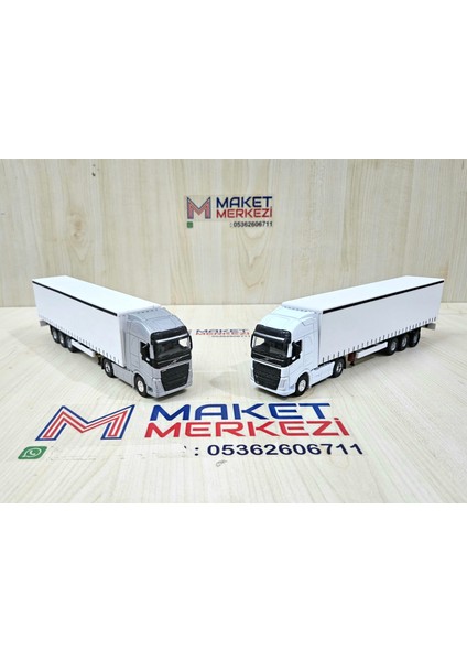 25 cm uzunlukta 1/64 ölçek gri VOLVO FH4 TIR MAKETİ (firma ismi yazılabilir) fırsatları