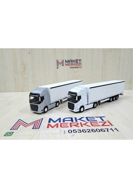 25 cm uzunlukta 1/64 ölçek gri VOLVO FH4 TIR MAKETİ (firma ismi yazılabilir) indirimleri