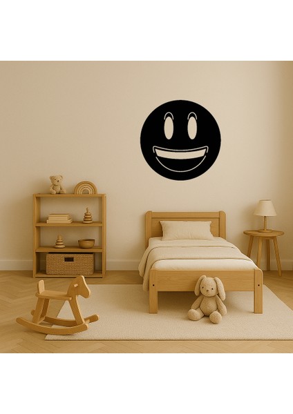 Büyük Gözlü Gülümseyen Emoji Dekoratif Tablo - SUAT4692-5820 modelleri