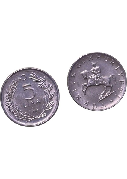 1981 Yılı 5 Lira Çil Ters Düz Takım