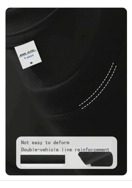 Baskılı Oversize Bisiklet Yaka T-Shirt - Siyah fırsatları