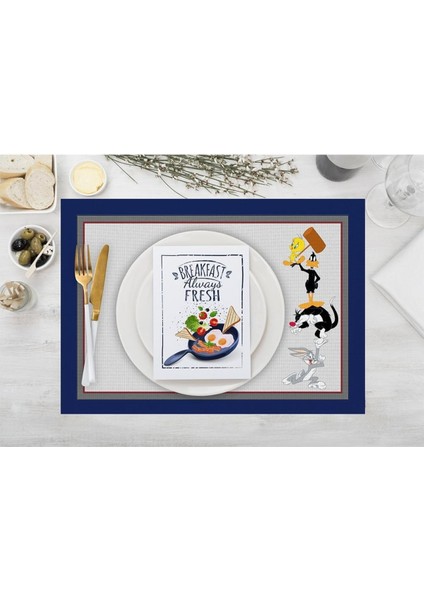 That's All Folks Kumaş Amerikan Servis 4'lü Set 35X50CM (Warner Bros Lisanslı Ürün, Keten Kumaş) fiyatları