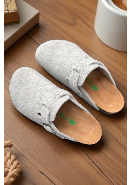 Doğal Mantar Taban Ithal Keçe Unisex Anatomik Ark Destekli Ev & Ofis Terlik modelleri