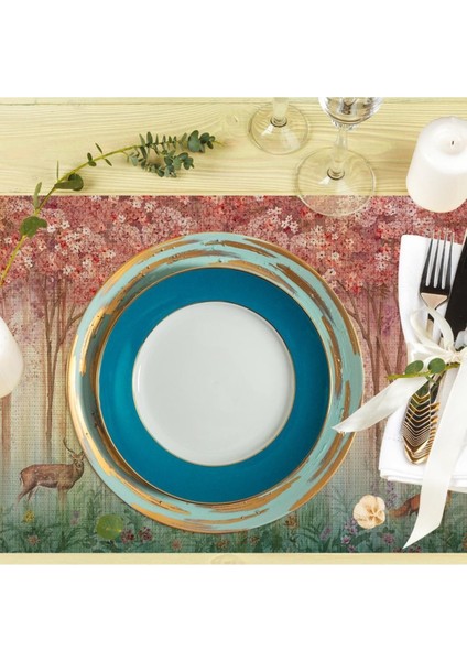 Bahar Konseptli Kumaş Amerikan Servis 4'lü Set 35X50CM (Keten, Ulusl. Yıkama ve Solmama Sertifikası) fiyatları