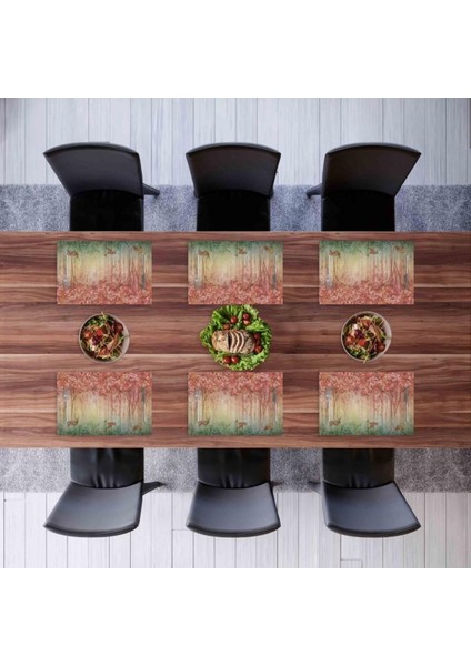 Bahar Konseptli Kumaş Amerikan Servis 4'lü Set 35X50CM (Keten, Ulusl. Yıkama ve Solmama Sertifikası) modelleri