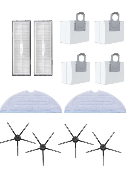 Roborock S7,s7 Plus,s7 Max V,s7 Maxv Ultra, S7 Pro Ultra Robot Süpürge Uyumlu 12'li Yedek Parça Set