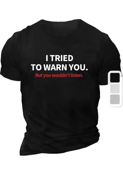 Baskılı Oversize Bisiklet Yaka T-Shirt - Siyah