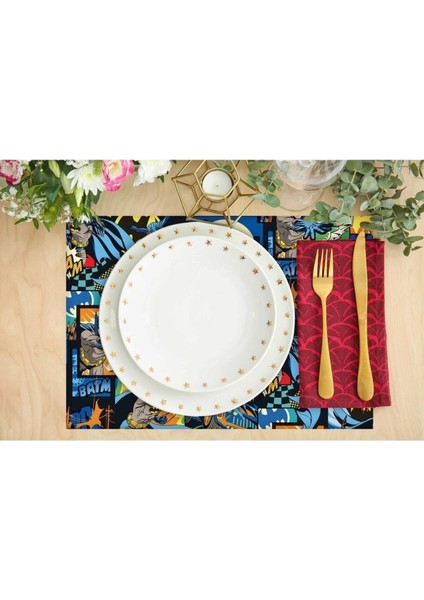 The Batman Kumaş Amerikan Servis 4'lü Set 35X50CM (Warner Bros Lisanslı Ürün, Keten Kumaş) fiyatları