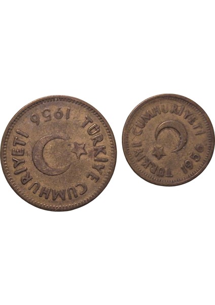 1956 Yılı 10 ve 25 Kuruş fiyatları
