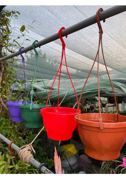 Soft Renkler Askılı Saksı 4lü