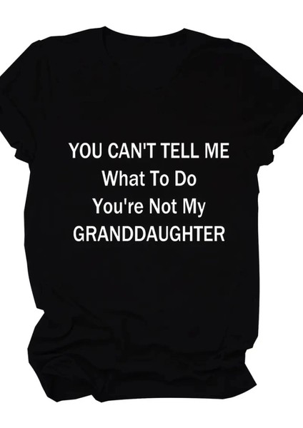 Baskılı Oversize Bisiklet Yaka T-Shirt - Siyah