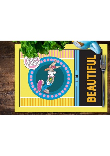 Tweety Teams Kumaş Amerikan Servis 4'lü Set 35X50CM (Warner Bros Lisanslı Ürün, Keten Kumaş) fırsatları