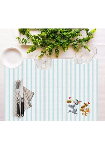 Tom And Jerry Striped Kumaş Amerikan Servis 4'lü Set 35X50CM- Warner Bros Lisanslı Ürün, Keten Kumaş fırsatları