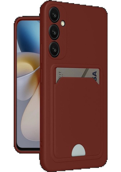 Samsung Galaxy A36 Kılıf Kelvin Kartvizitli Silikon - Bordo fiyatları