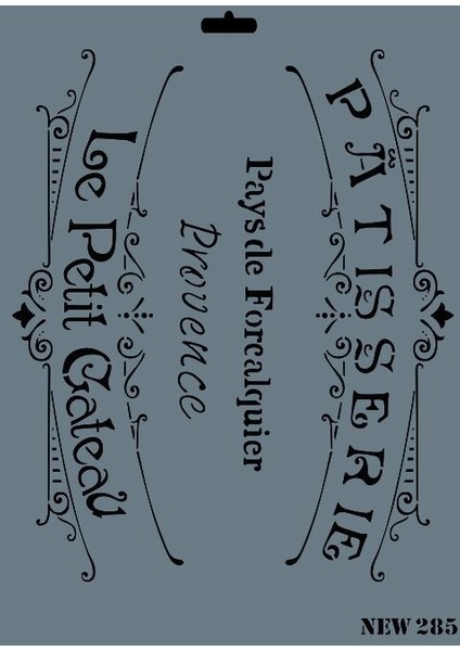 New 285 Stencil 25X35 cm