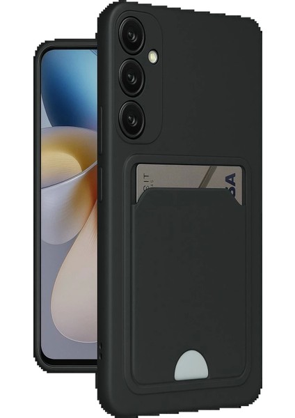 Newface Samsung Galaxy M15 Kelvin Kartvizitli Silikon - Siyah