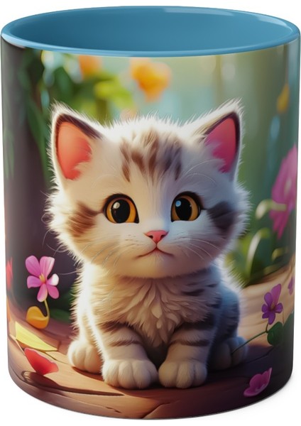Yavru Kedi Temalı Baskılı Kupa Bardak