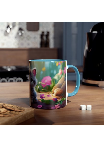 Yavru Kedi Temalı Baskılı Kupa Bardak