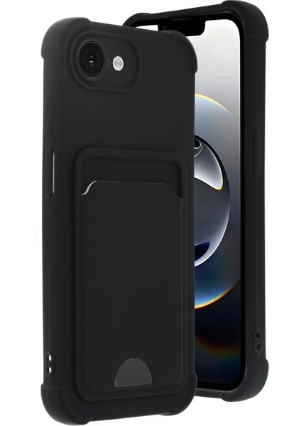 Newface Apple iPhone 16E Kelvin Kartvizitli Silikon - Siyah fiyatları