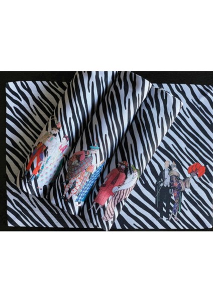 Best Couple Kumaş Amerikan Servis 4'lü Set - 35X50CM Keten Kumaş Ulusl.yıkama ve Solmama Sertifikası