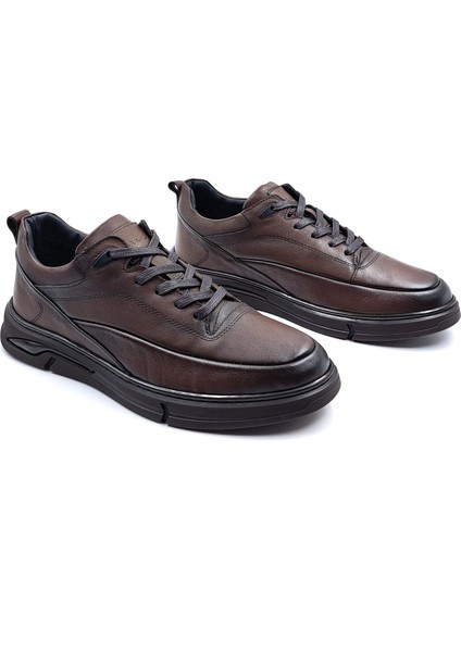 M22052 Hakiki Deri Yumuşak Taban Erkek Kahverengi Konfor Ayakkabı modelleri
