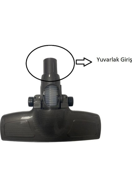 Gri Dik Süpürge Emici Başlık li Yuvarlak Giriş