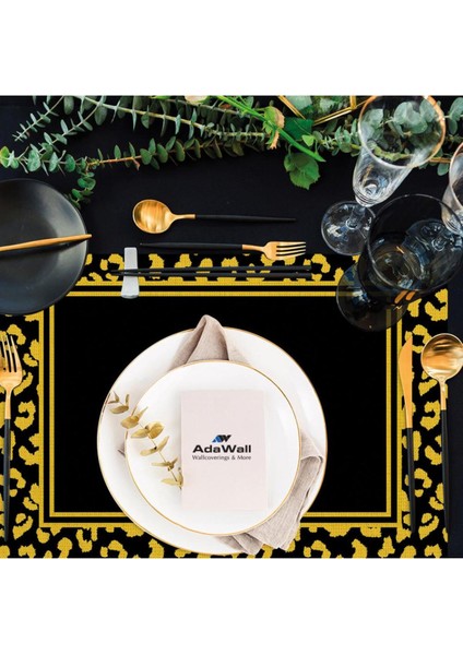 Siyah Büst Detaylı Amerikan Servis 4'lü Set 35X50CM (Keten, Ulusl. Yıkama ve Solmama Sertifikası) fiyatları