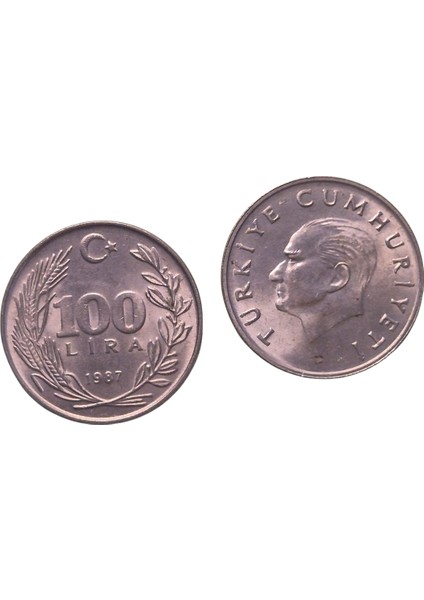 1987 Yılı 100 Lira Çil Ters Düz Takım