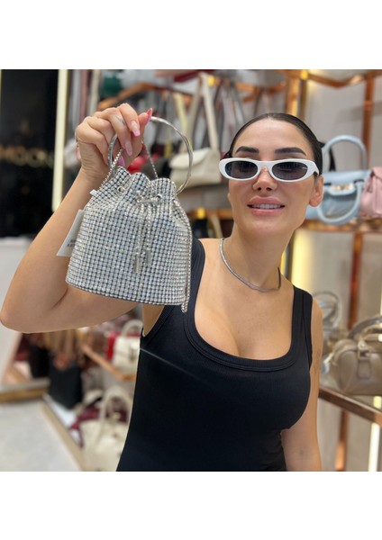 Ithal Elde Tutmalı Taşlı Şık Çanta