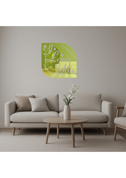Aşk Mesajlı Altın Aynalı Tablo - SUAT8408-7672