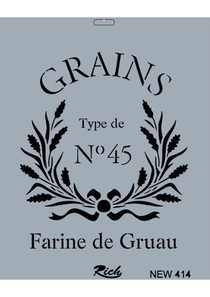 New 414 Stencil 25X35 cm