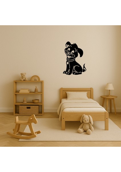 Mavi Gözlü Kırmızı Tasmalı Köpek Mdf Tablo - SUAT9869-3704 modelleri