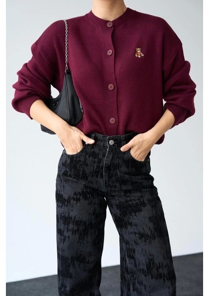 Ayıcıklı Hırka - Bordo modelleri