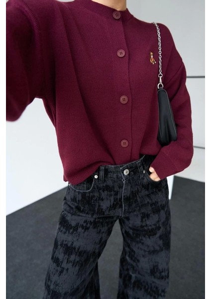 Ayıcıklı Hırka - Bordo fırsatları