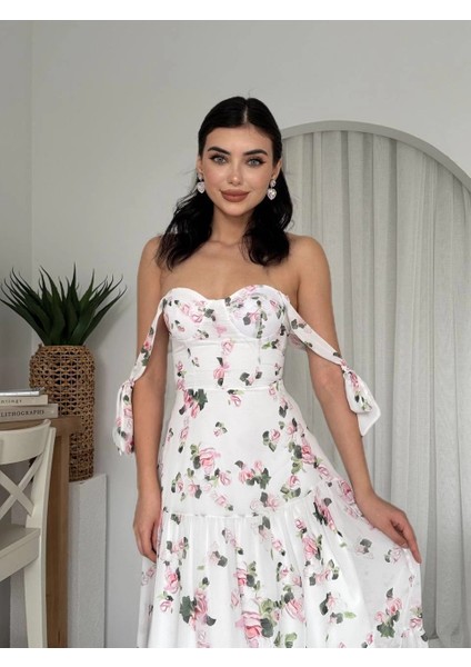 Poses Omuz Bağlamalı Elbise modelleri