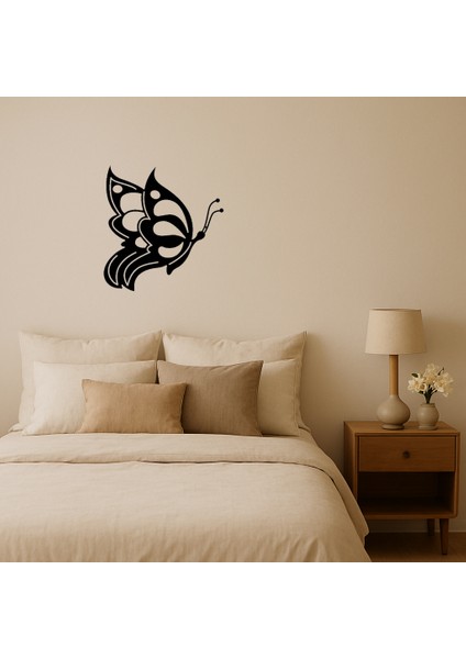 Kelebek Motifli Mdf Dekoratif Tablo - SUAT7335-9044
