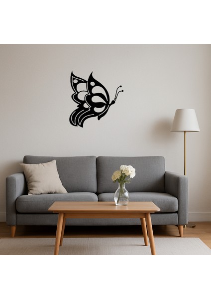 Kelebek Motifli Mdf Dekoratif Tablo - SUAT7335-9044 fırsatları