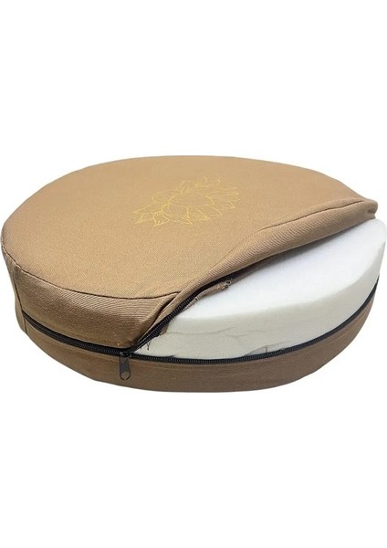 Yuvarlak Yoga & Meditasyon Minderi Lotus Çiçeği Baskılı %100 Duck Kumaş Kalıp Sünger fırsatları