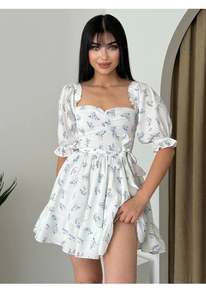 Rucka Belden Bağlamalı Mini Elbise